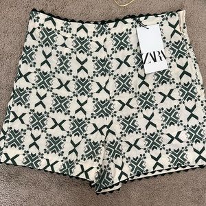 Zara embroidered shorts